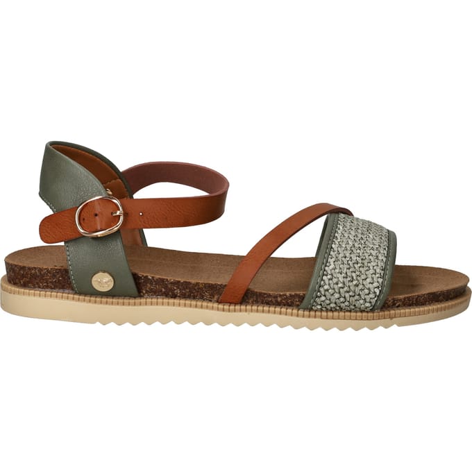 Mustang Sandalen Plat Sandalen Plat - Groen - Maat 40