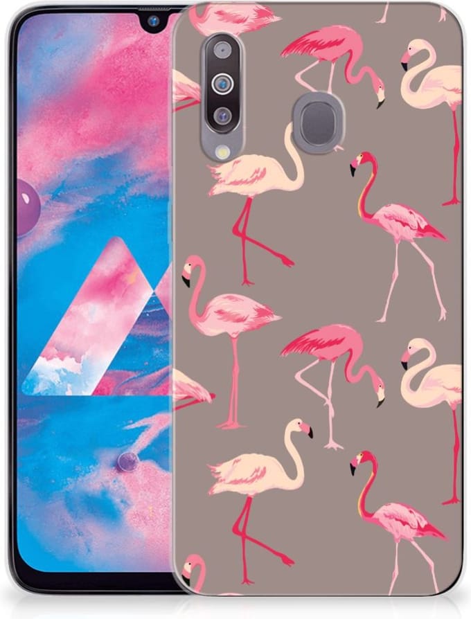 Samsung Galaxy M30 TPU Hoesje Flamingo