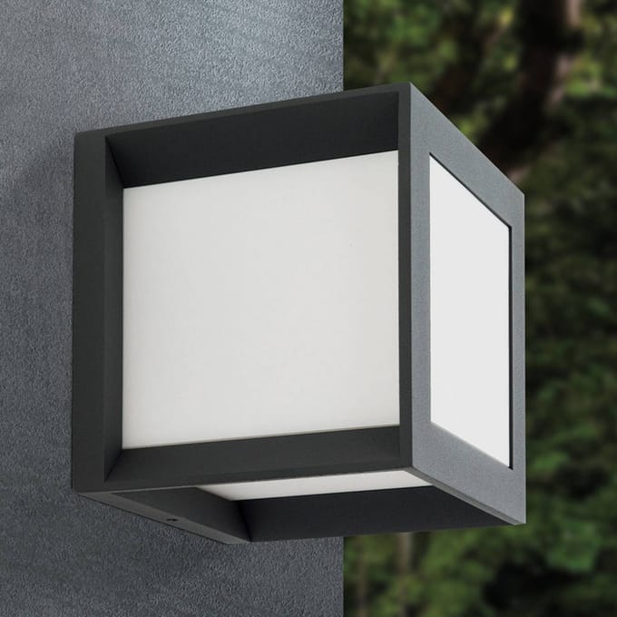 ORION Buitenwandlamp Henry, 16x16x16cm antraciet