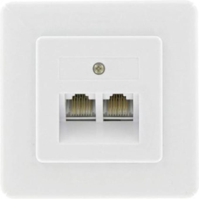 Kopp wandcontactdoos ADSL/UTP 2-voudig