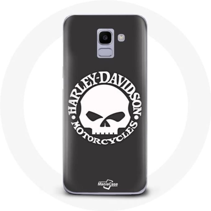 Hoesje voor Samsung Galaxy A8 2018 Harley Davidson Motors Schedel