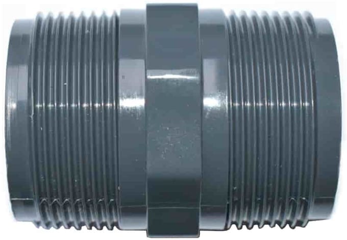 PVC-U AG x AG Doppelnippel 2 Zoll - PVC Buis Koppeling voor uw Rohrsystem