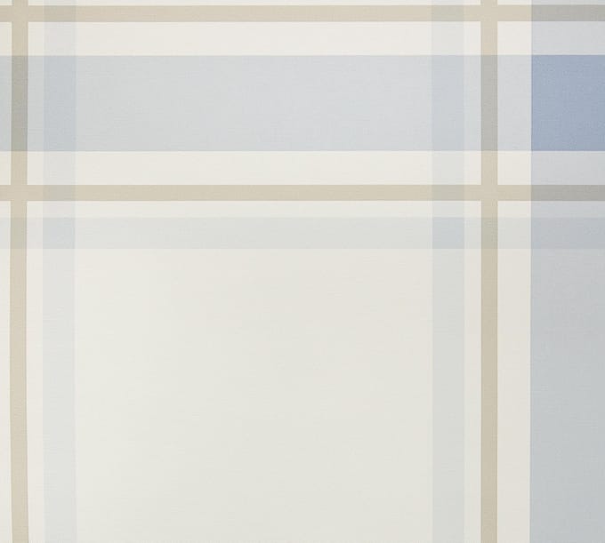Dutch Wallcoverings Vliesbehang ruit - lichtblauw/wit