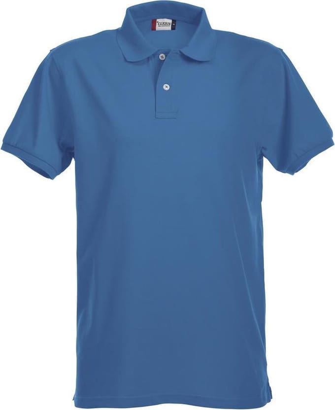 Clique Premium Heren Polo Kobalt maat M