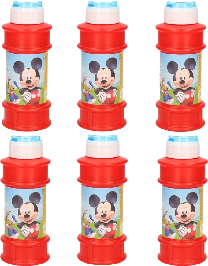 Disney Mickey Mouse bellenblaas - 6x - met spelletje - 175 ml - voor kinderen