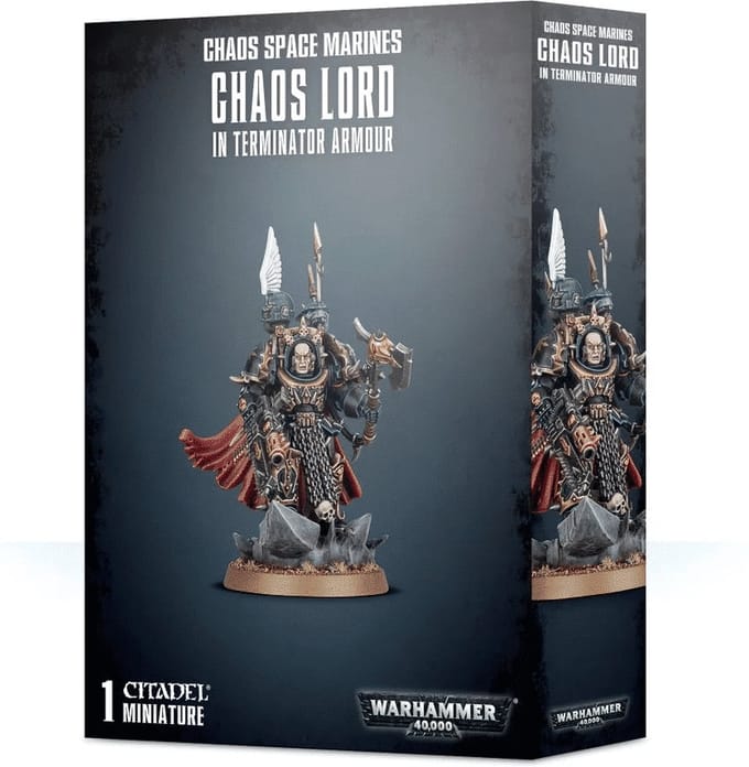 Beeldje Games Workshop Warhammer 40k - Space Marine du Chaos Lord en armure Terminator