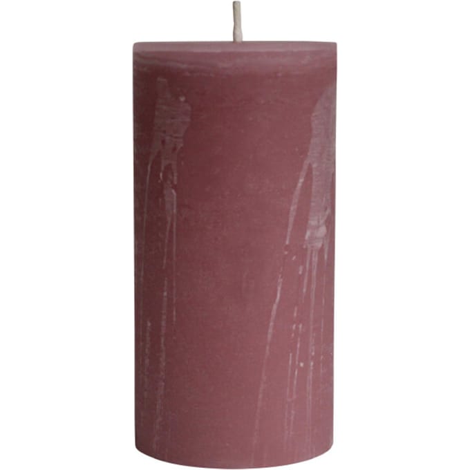 PTMD - Kaars Rustic Outdoor - Roze - 15x15x30cm