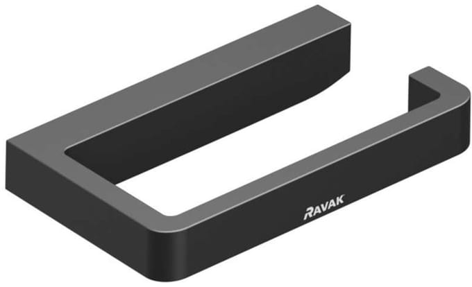 Ravak 10° - Toiletrolhouder, 145 mm, zwart X07P565