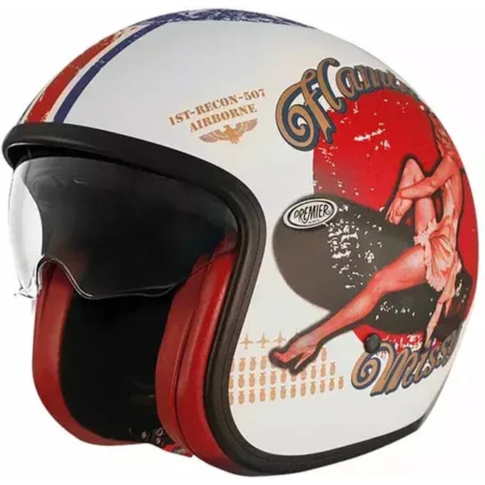 Jet motorhelm Premier Vintage Pu 8bm