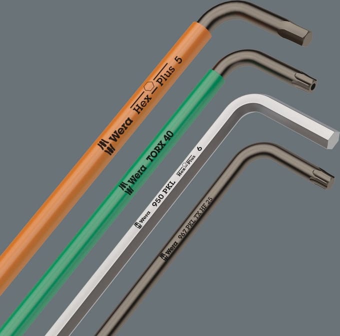 Wera 950 L-sleutel metrisch verchroomd 14 x 140 mm