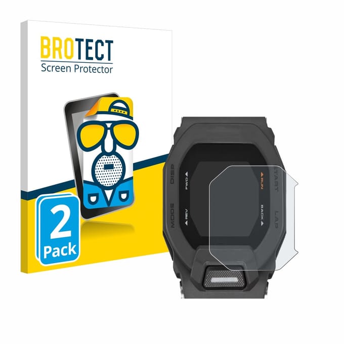 BROTECT - Screenprotector voor Casio G-Shock GBD-200 - Folie Beschermfolie matte 2 Stuks