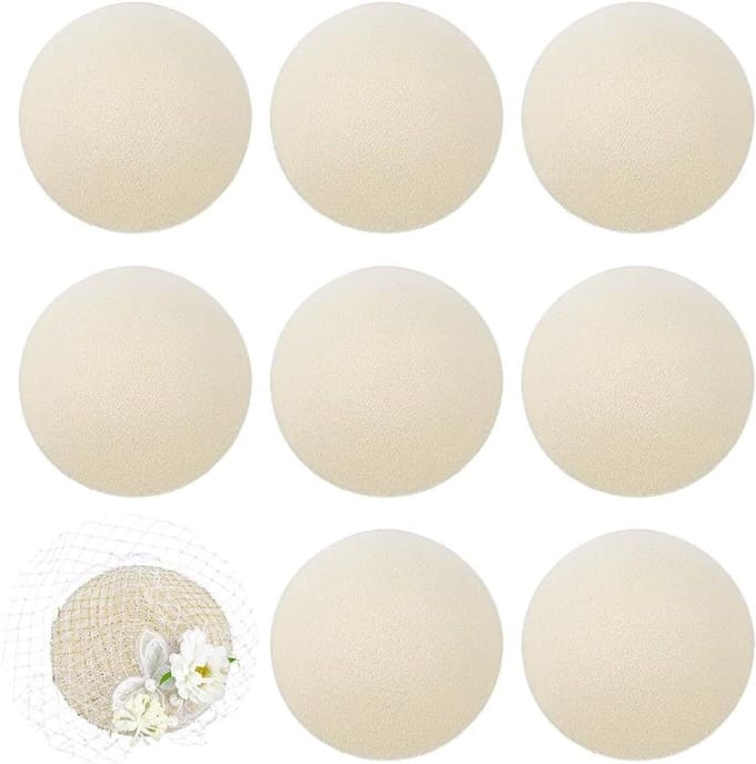 Dailygoods - 9 Stuks Lichtgele Fascinator Hoed Base - DIY Cocktail Hoed Craft Set