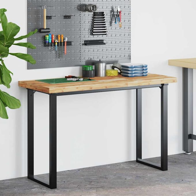 vidaXL - Bureaublad - met - olieafwerking - 120x50x4 - cm - massief - acaciahout