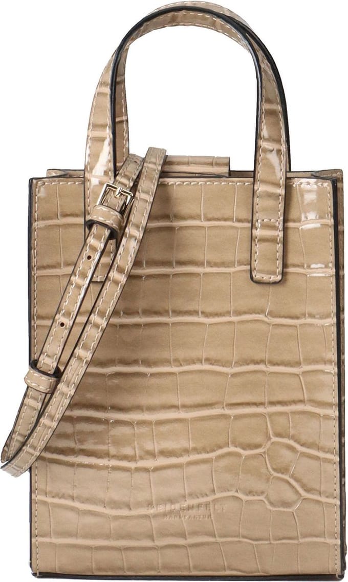SEIDENFELT MANUFAKTUR Handtas Schoudertas Tuuli Mini Tote Sand / Gold Lichtbruin