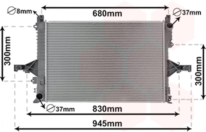 Van Wezel - RADIATOR VOOR VOLVO S60 2000-2004 36002407