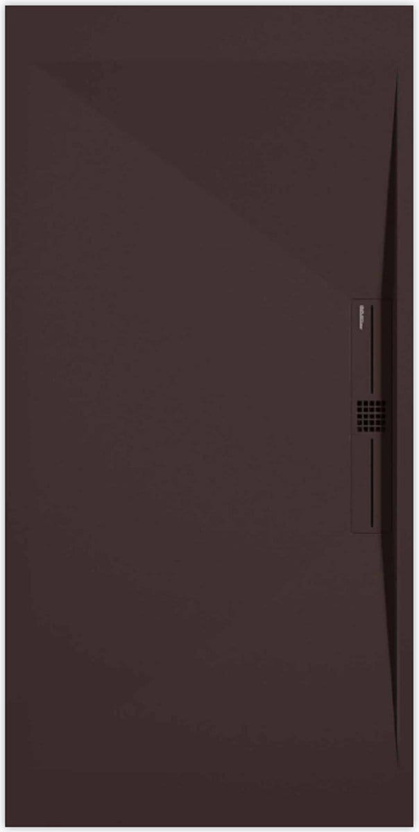 Sanifun douchebak Stone Side Chocolate Smooth 1100 x 900 P
