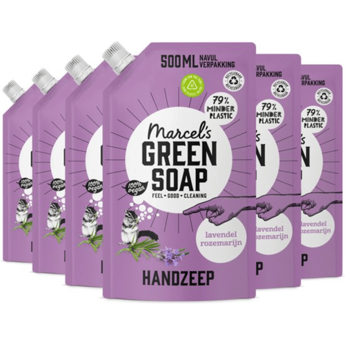 Marcel's Green Soap Handzeep Navulling - Lavendel & Rozemarijn - 6 x 500ml