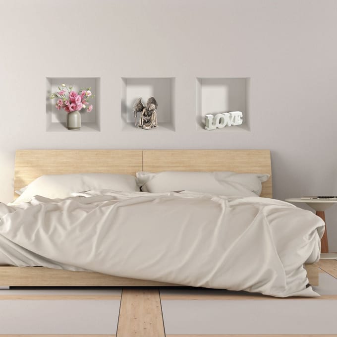 3D-stickers met liefdessymbolen, 30 x 90 cm