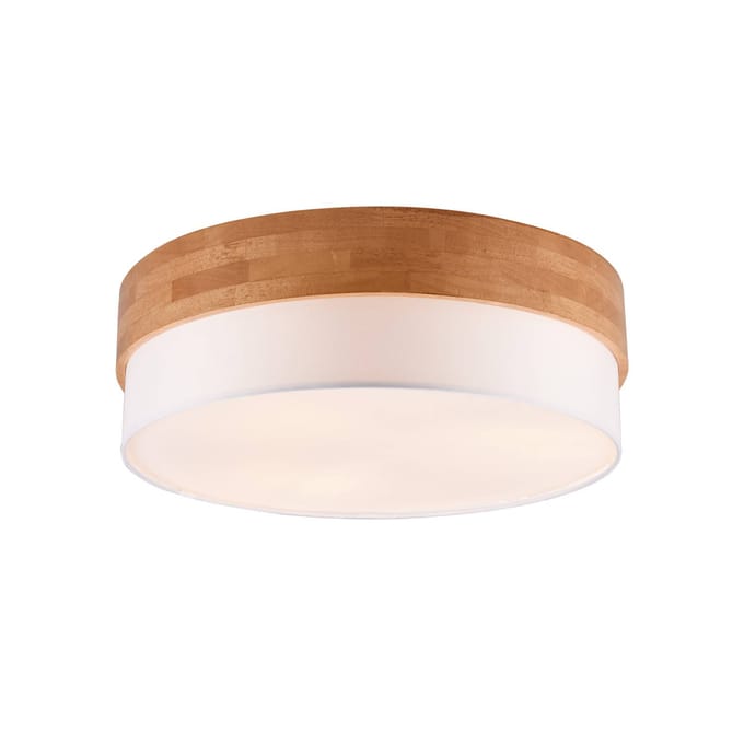 Trio Lighting Plafondlamp Seasons hout/wit Ø 50 cm