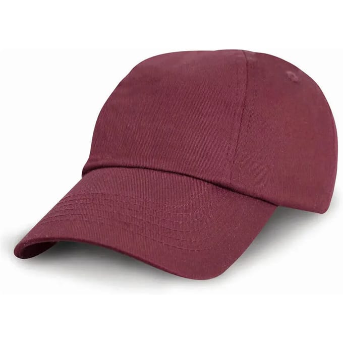 Result Junior Low Profile Cotton Cap RH18J - Burgundy - One size