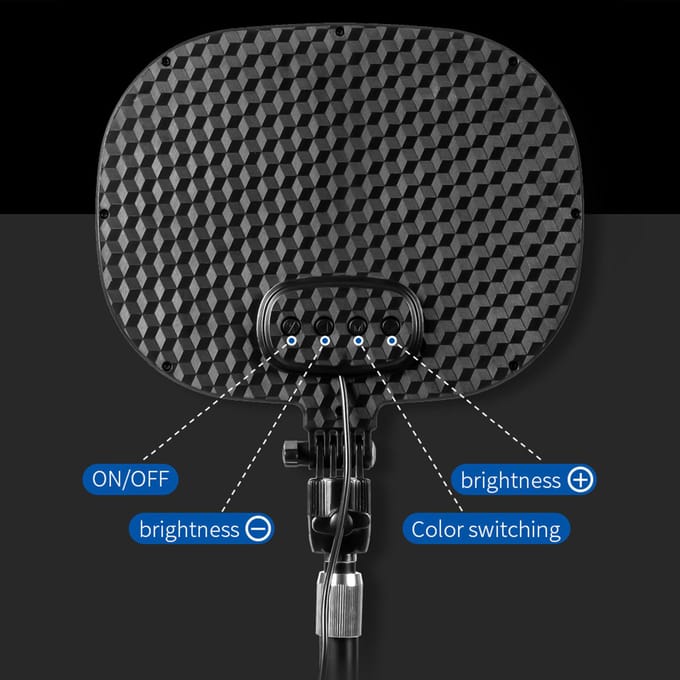 LED Live Streaming Invullicht Videoconferentie Licht Selfie Fotografie Zacht Licht zwart
