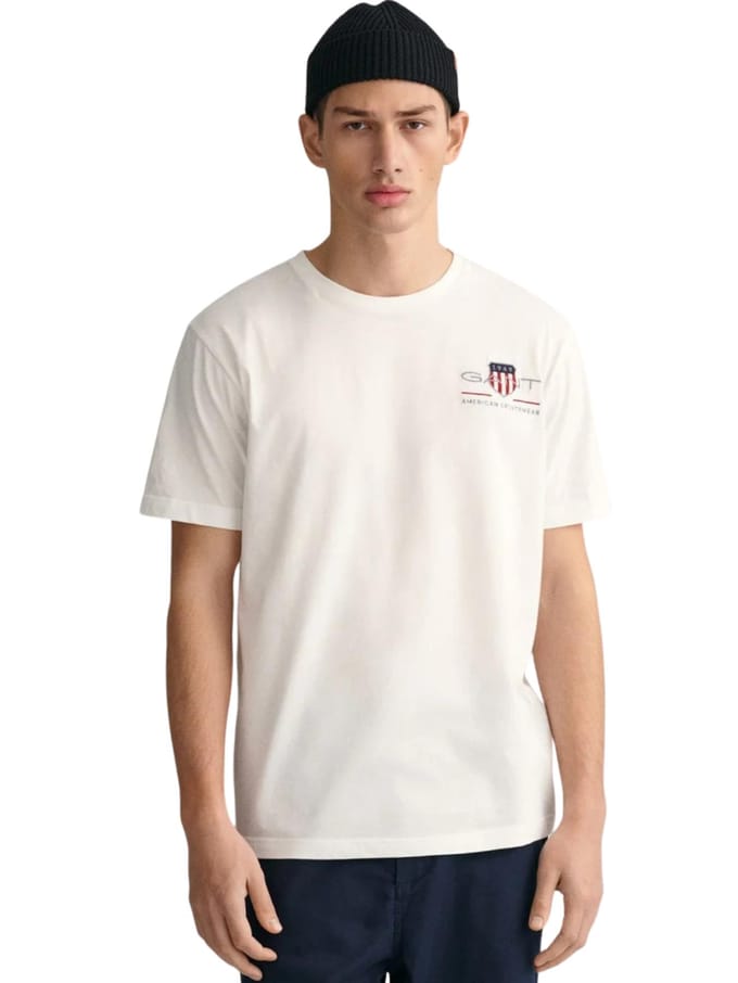 Gant | Heren Geborduurd Archief Schild T-Shirt