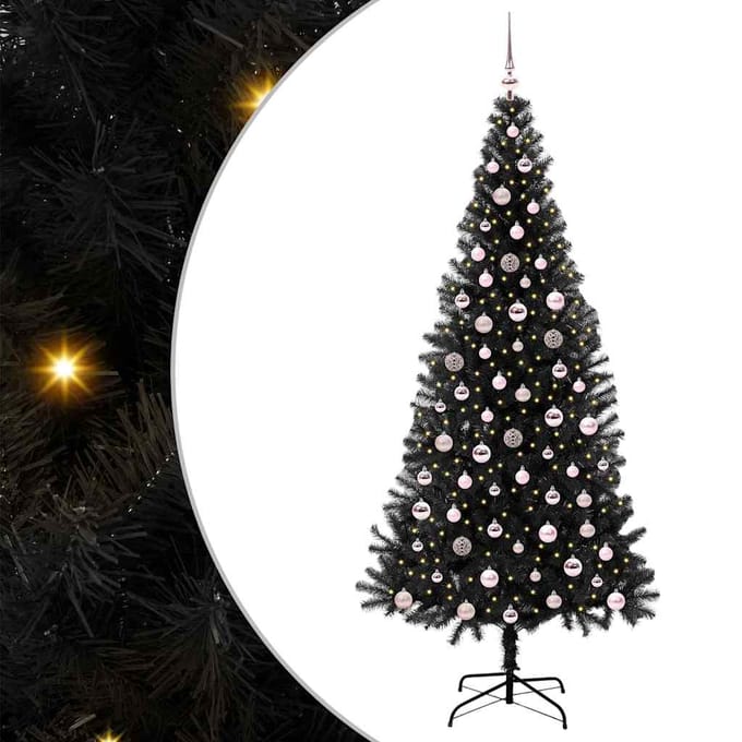 vidaXL Kerstboom Zwart 240 cm PVC