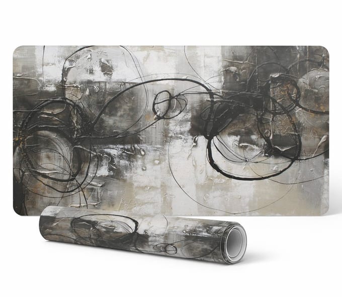 Antislip gamingmuismat met abstracte lijnen, 100x50 cm