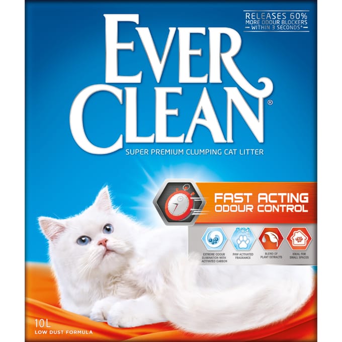 10l Ever Clean® Fast Acting Odour Control Klonterende Kattenbakvulling Kat