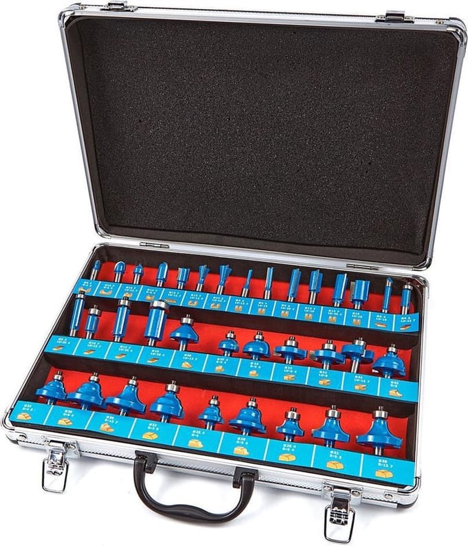 35 Delige Houtfrezenset met 8 mm Opname