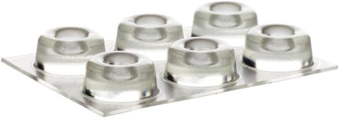 Pack van 6 Transparante Sofo Docks, bump stop en kussens voor muren en deuren