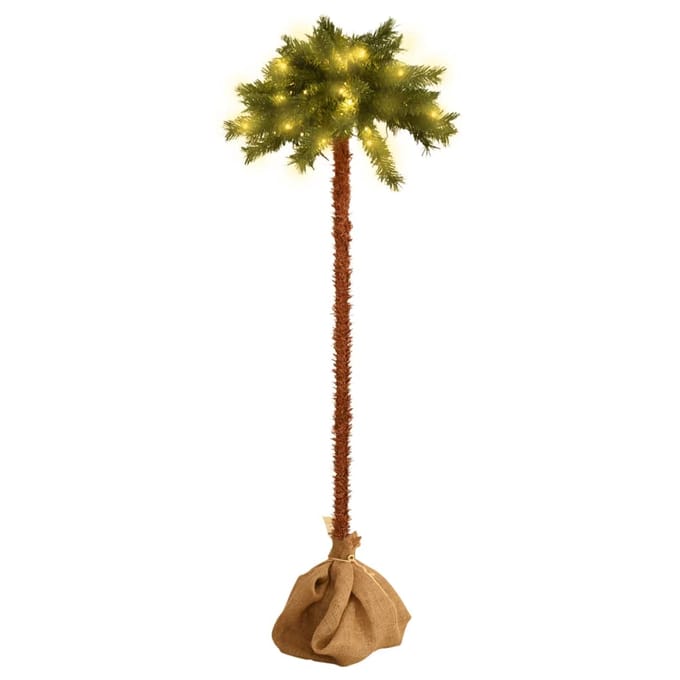 vidaXL - Kunstpalmboom - met - LED's - 120 - cm