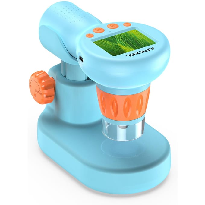APEXEL APL-MS201 Handheld Digitale Microscoop voor Kinderen met Camera 2MP Foto 720P Video 2.0 Inch IPS blauw