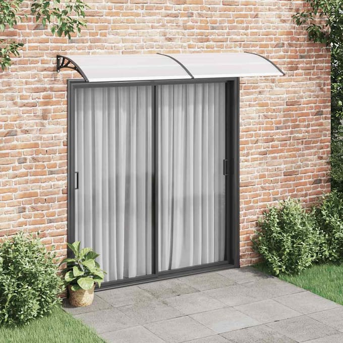 vidaXL - Deurluifel - 240x75 - cm - PC - zwart - en - transparant