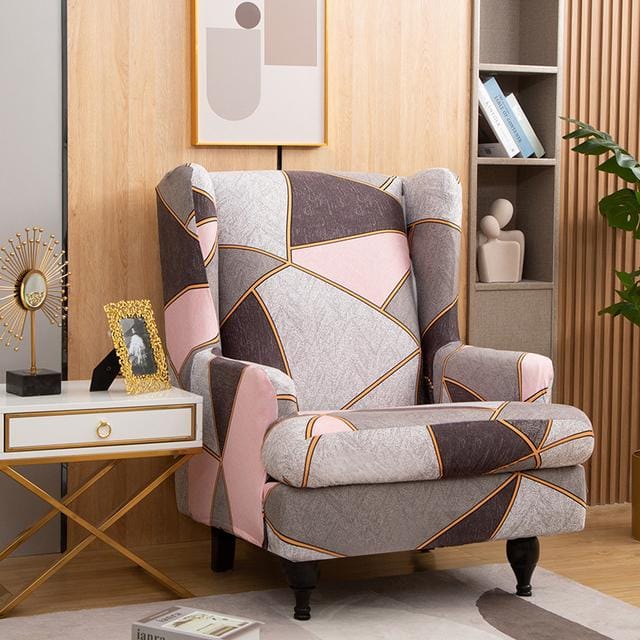 Easy-Going Stretch Wingback Stoel Sofa Hoes 1-delige Sofa Hoes Meubelbeschermer Bank Zacht Met Elastische Bodem universal size black