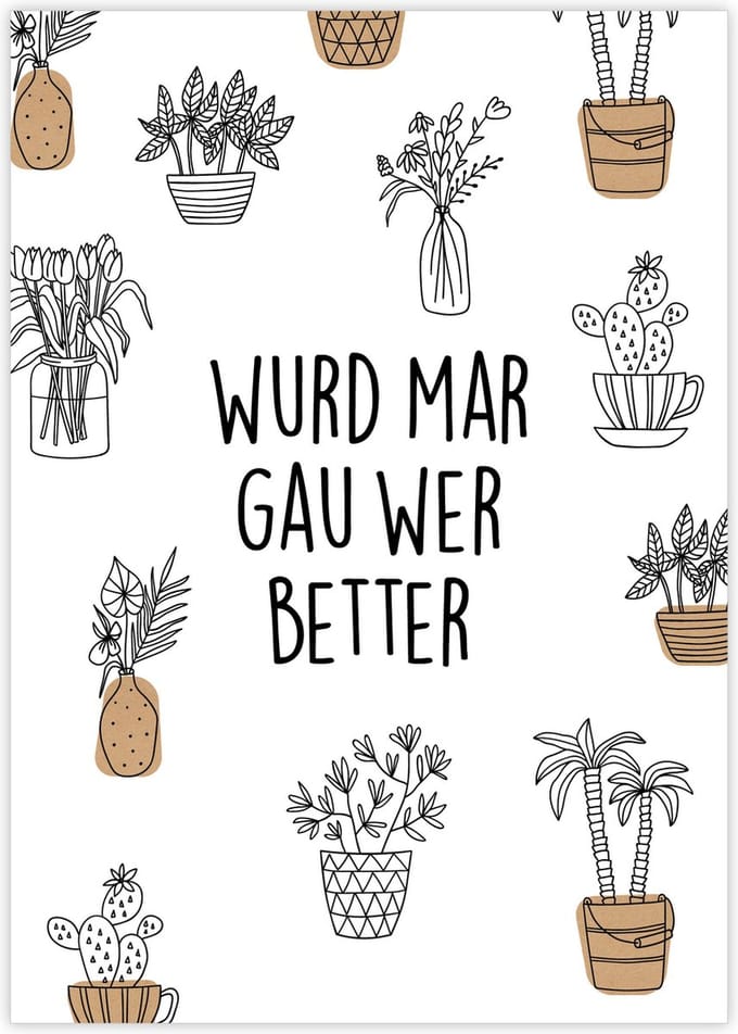 Give X Fries Ansichtkaart Wurd mar gau wet better