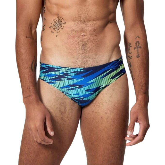 Speedo Printed Hyperboom Splice Brief Zwemslip Heren - Maat L