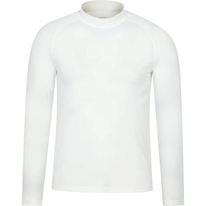 Mountain Warehouse Heren Effen Lange Mouwen Rash Top (Wit)
