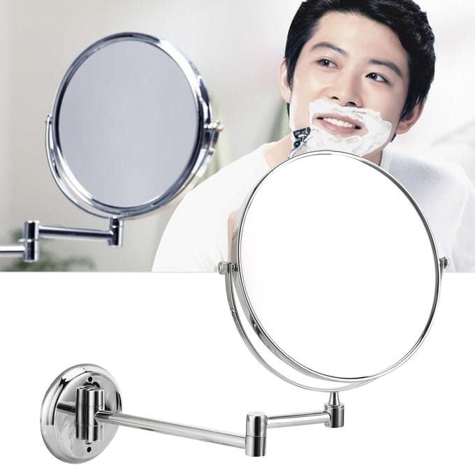 Wandgemonteerde Make-up Spiegel Badkamer Stijlvolle Galvanische Cosmetische Spiegel Accessoire white