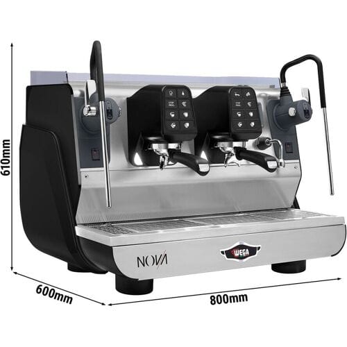 WEGA Nova Espressomachine / Pistonmachine - 2 groepen - met 2 melkopschuimers & heet water - Touch