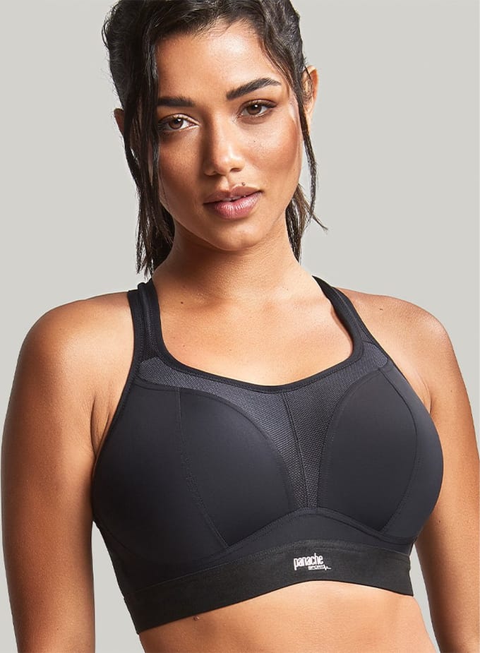 Panache - Boundless Sport BH zonder beugel - Black - 80D