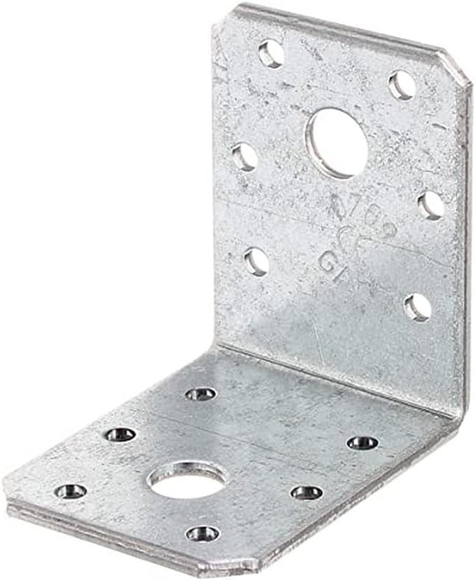 Set van 50 Hoekverbinders Sendzimir Verzinkt 60x60x45 mm voor Houtconstructies