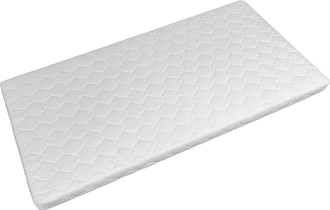 Kindermatras - 160x80x8 cm -  middelhard schuimmatras - met wasbare hoes