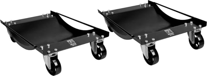 SW-Stahl 20724L rangeerbak, tot 380 mm banden, 2 stuks I rangeerhulp Mover I rangeerkrik auto I rangeerscooter auto I compacte krik I rangeerkrik