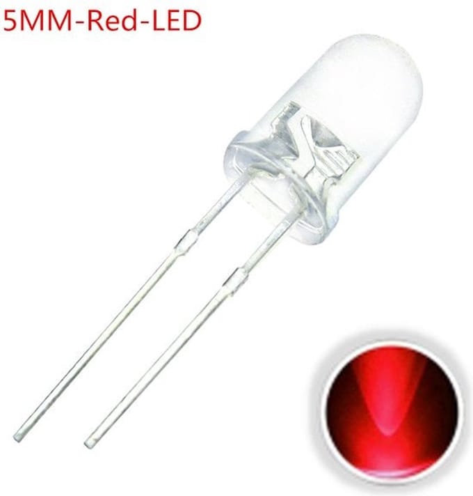 OTRONIC® 10x LED Diode Transparant 5mm Rood 2V