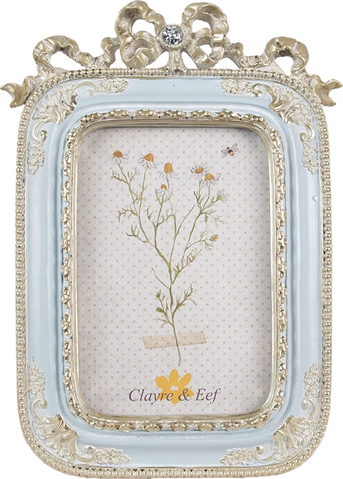 Clayre & Eef Fotolijst 10x15 cm Blauw Polyresin