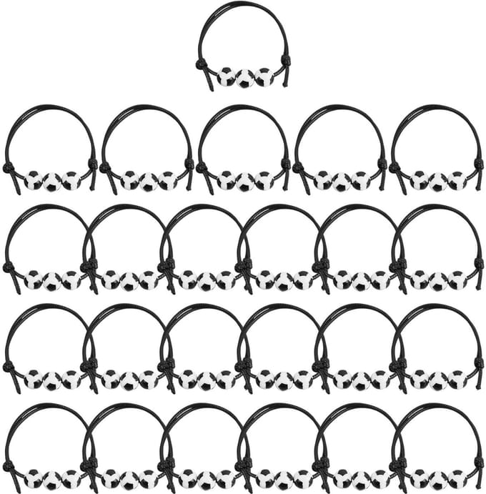 Dailygoods- Voetbalarmbanden 24 stuks - Verstelbare Sportarmbanden