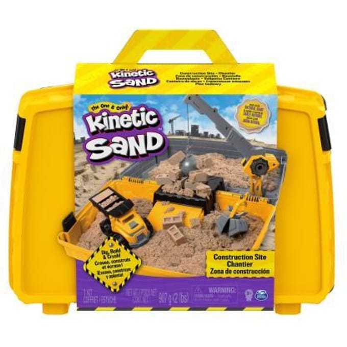 Kinetic Sand – Bouwplaatskoffer - 907g origineel Kinetic Sand