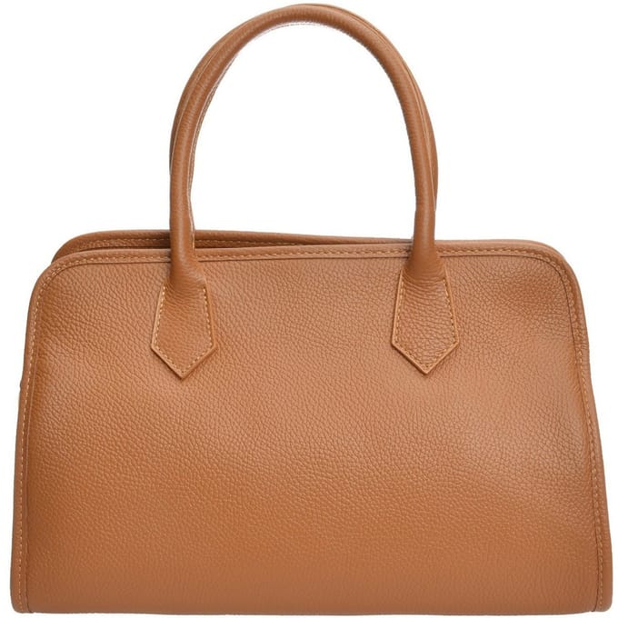 Anna Luchini Brown Rundleer Tas