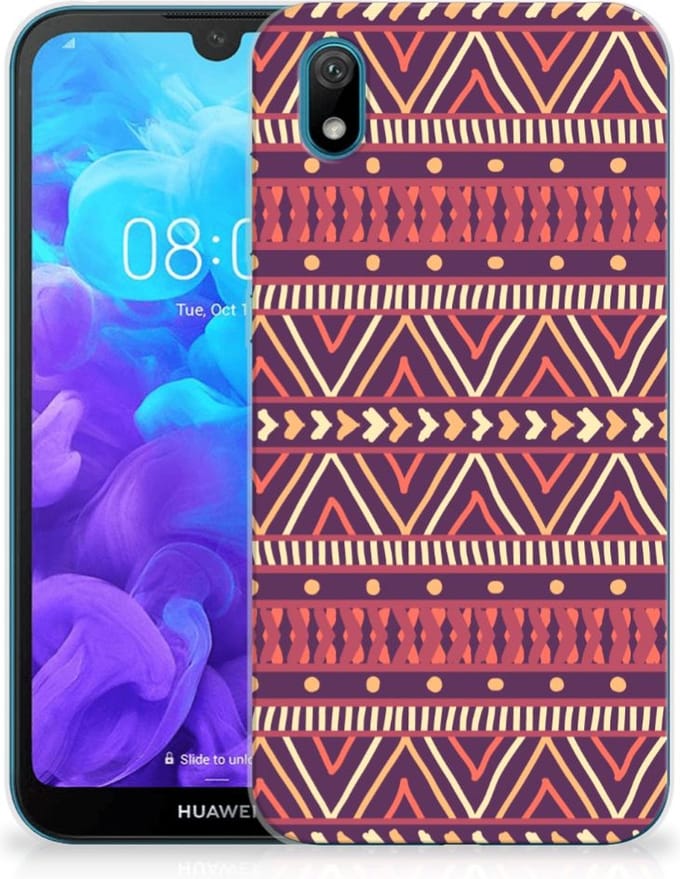 Huawei Y5 (2019) TPU bumper Aztec Paars